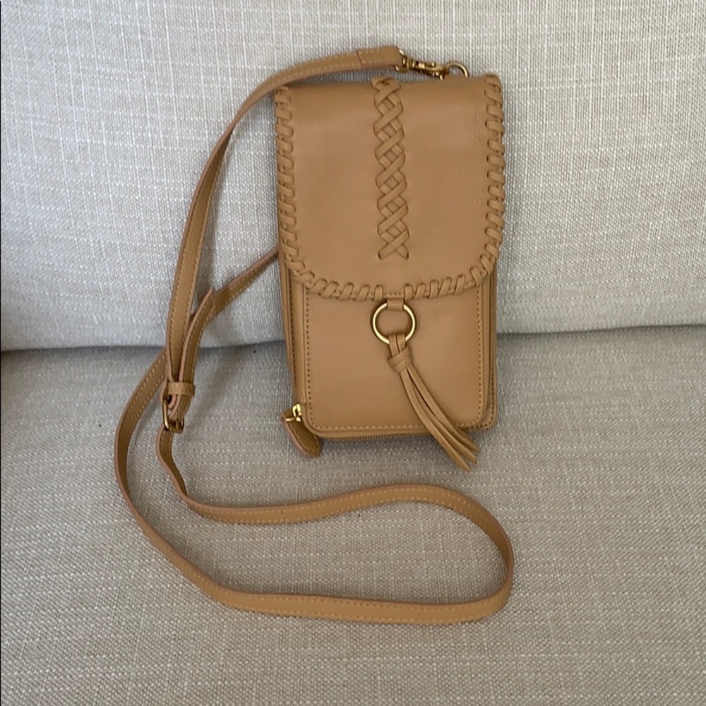 Tan phone crossbody